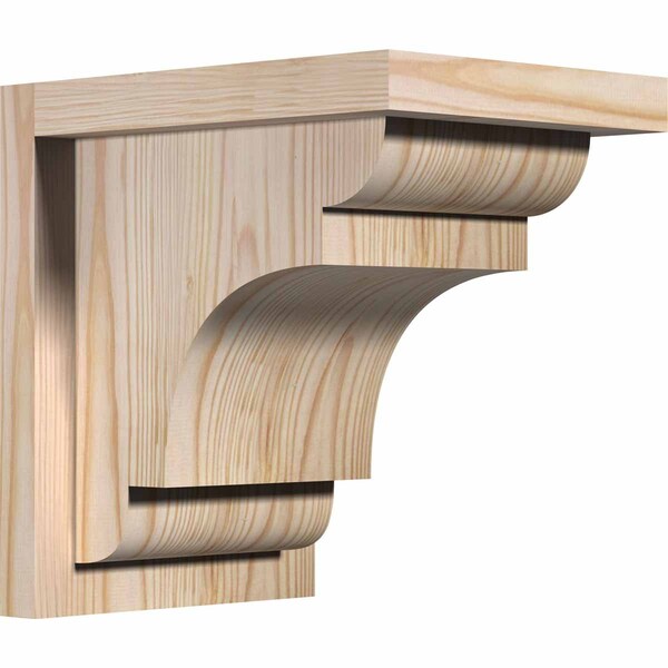 Ekena Millwork New Brighton Smooth Corbel w/Backplate, Douglas Fir, 7 1/2"W x 10"D x 10"H COR08X10X10NEB01SDF - main